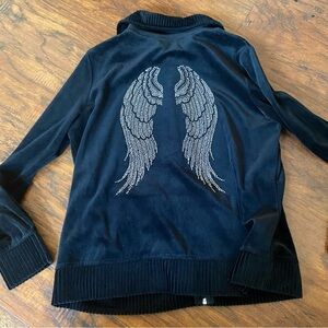 Vintage 90s y2k white stag angel wing sweater cardigan jacket